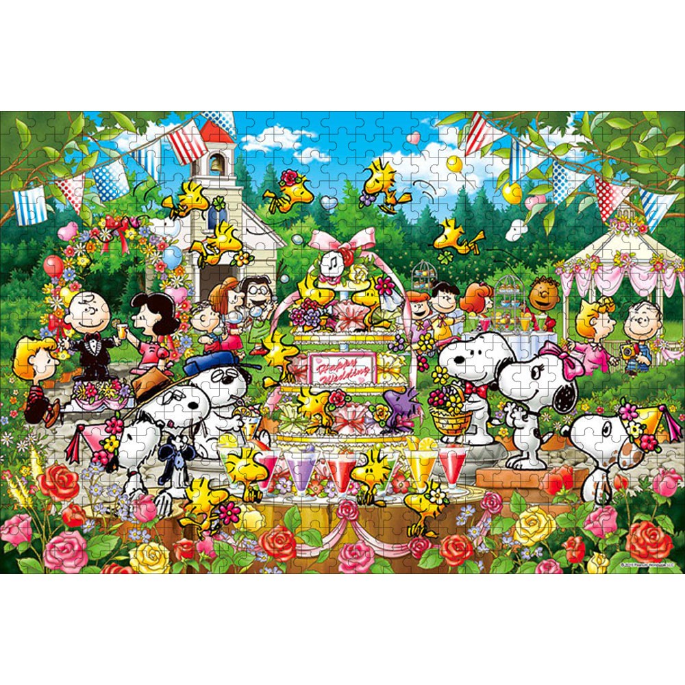 スヌーピー ウッドストックウエディング 500ピース 38×52cm 木製