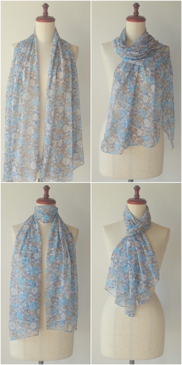 22春夏 新作】花柄 ストール ロング フラワー リバティ風 大判