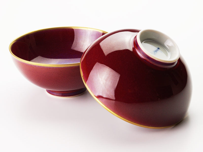 有田焼】夫婦茶碗 燿変辰砂 
