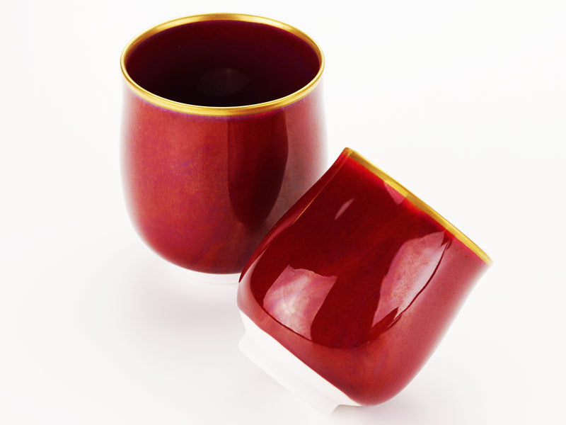 有田焼】夫婦湯呑 燿変辰砂 