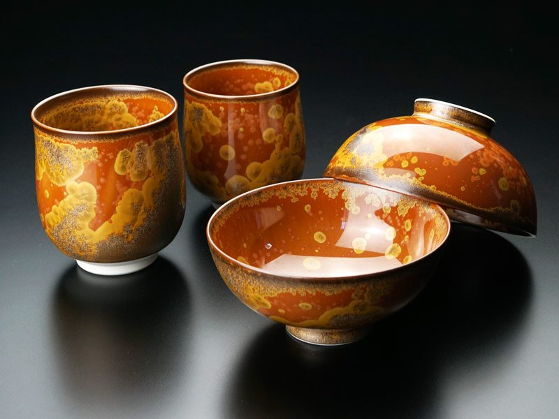 有田焼】睦揃（夫婦茶碗セット）金華紋