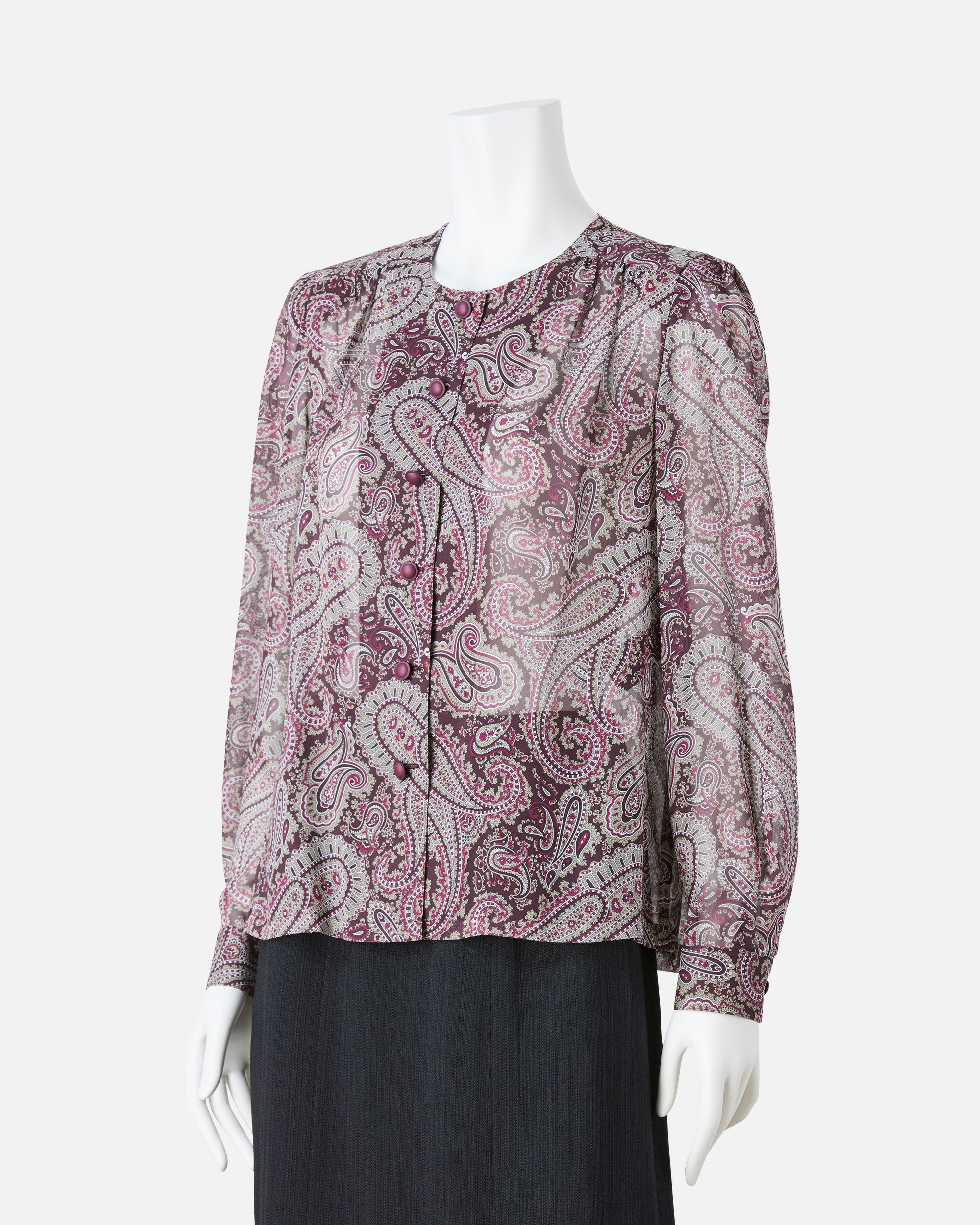 jun ashida - シルクプリントブラウス | ONLINE STORE