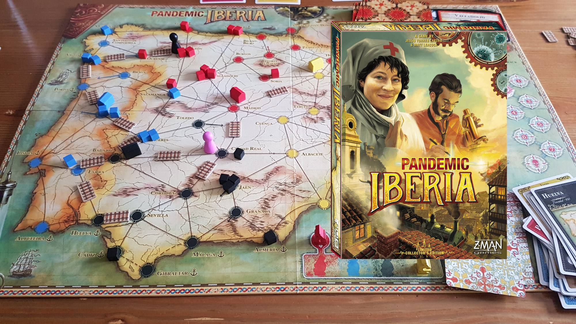 Pandemic Iberia Review - Railway Past The Original - Just Push Start