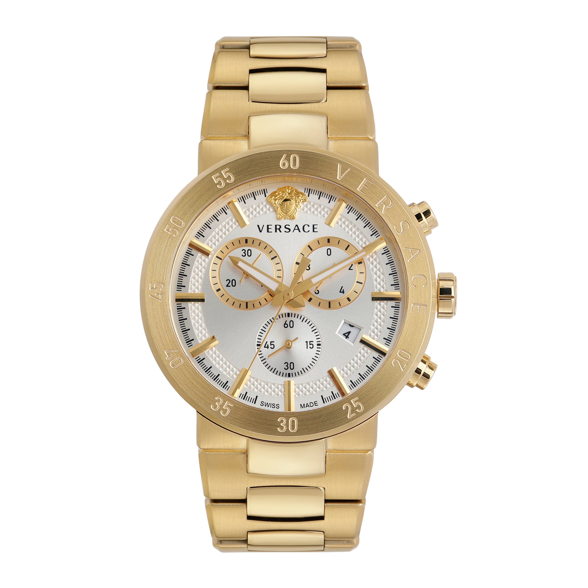 Versace White Round Dial Quartz Analog Men Watch - VEPY00820 - At