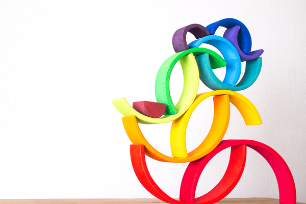 虹色トンネル特大 グリムス社（アーチレインボー）の通販｜木の