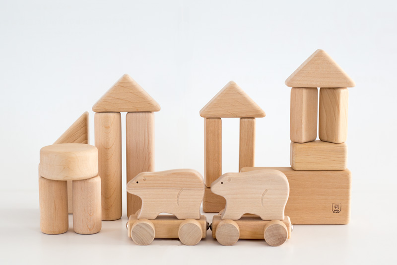 白くまツインズ 大人気！日本製積み木｜木のおもちゃ おもちゃの森sapporo