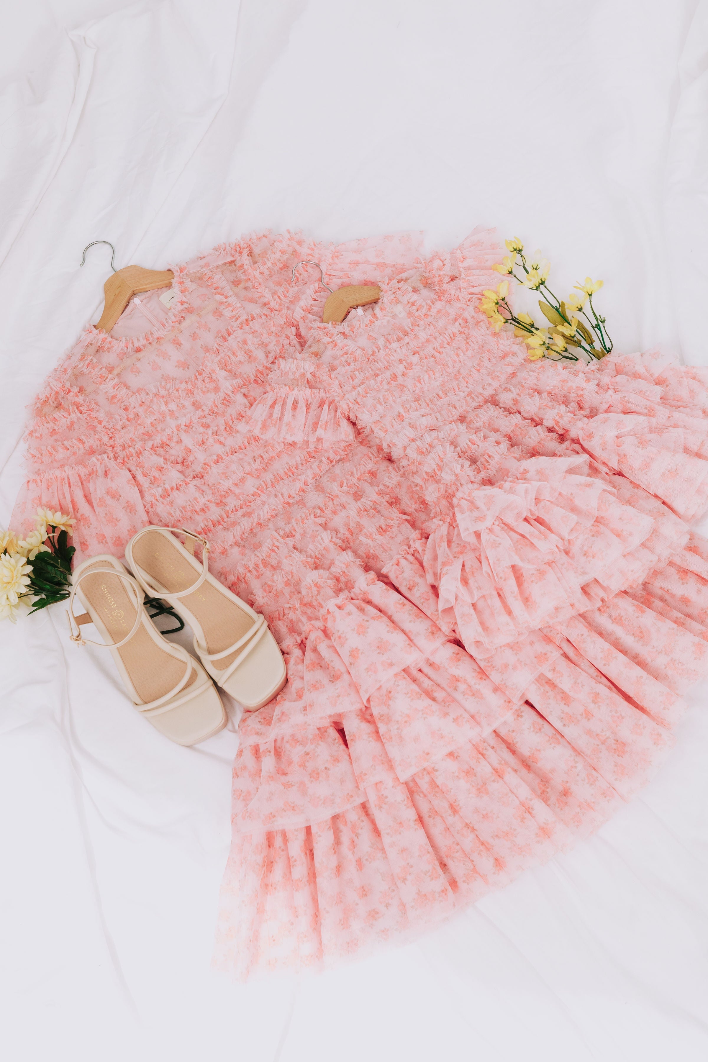 EXCLUSIVE - Cherry Blossom Ripple Dress