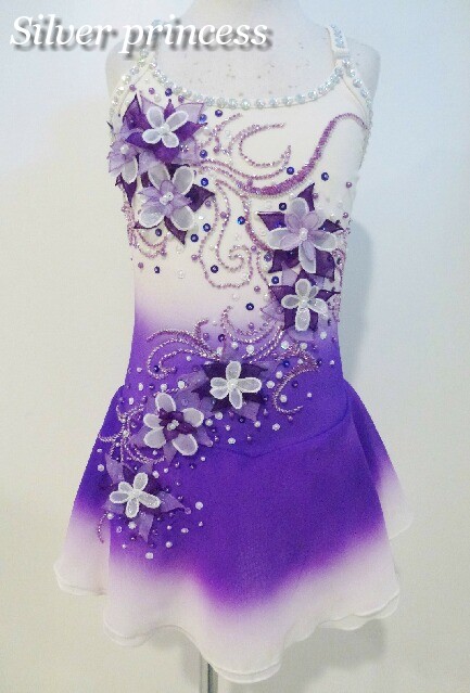 送料無料＊新作☆紫131番☆フルオーダー大会用フィギュアスケート