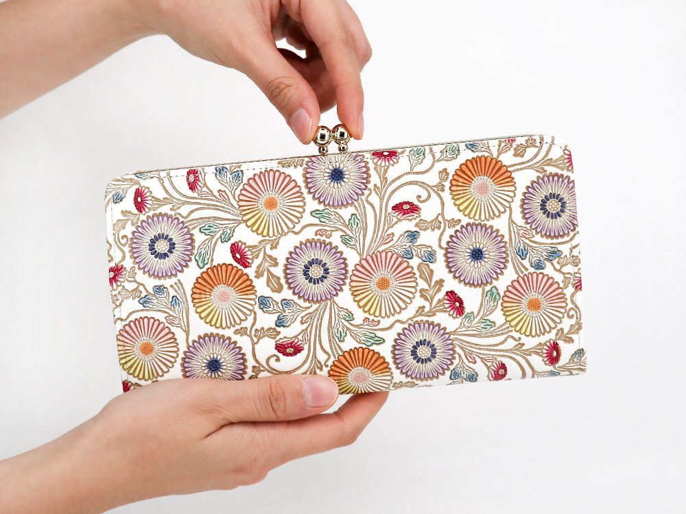 完売【予約限定】更紗菊 がま口長財布［t］