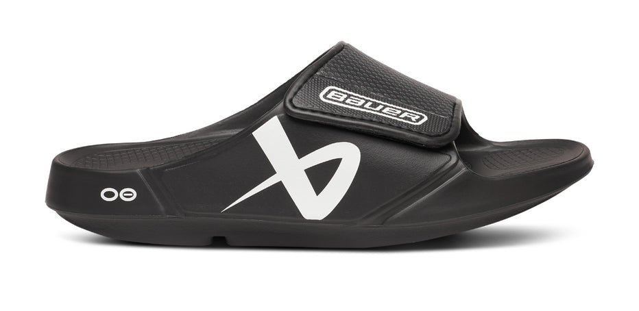 BAUER/OOFOS Men's OOahh Sport Flex Sandal – Black