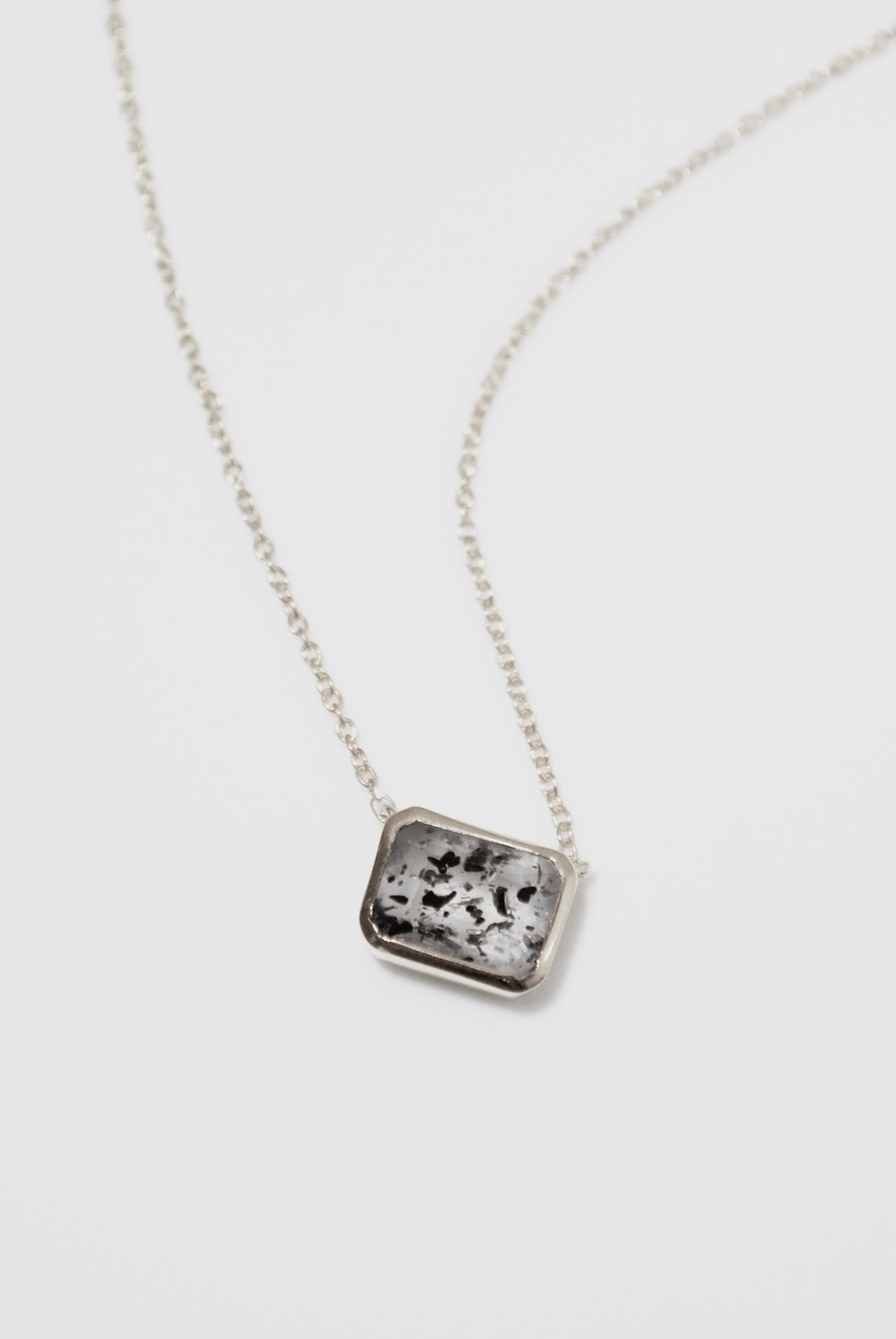 ドットクオーツ/silver) octagon tile necklace ODN143003 | ödül