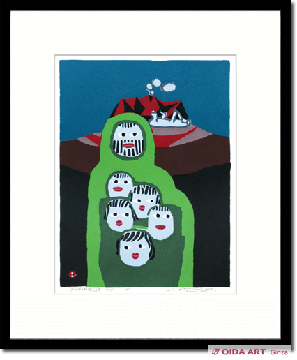 畦地梅太郎 火の山の家族 | 絵画など美術品の販売と買取 | 東京・銀座