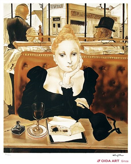 藤田嗣治 カフェ | 絵画など美術品の販売と買取 | 東京・銀座 おいだ美術