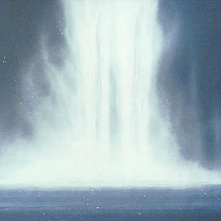 千住博 ウォーターフォールH.S I （#116・グレー/2002年）大判 | 絵画
