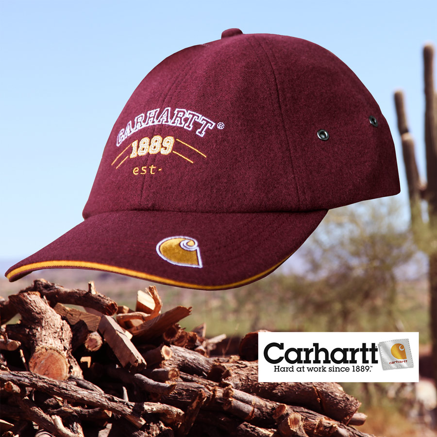 カーハート ロゴ ウール ワークキャップ（ダークレッド）/Carhartt