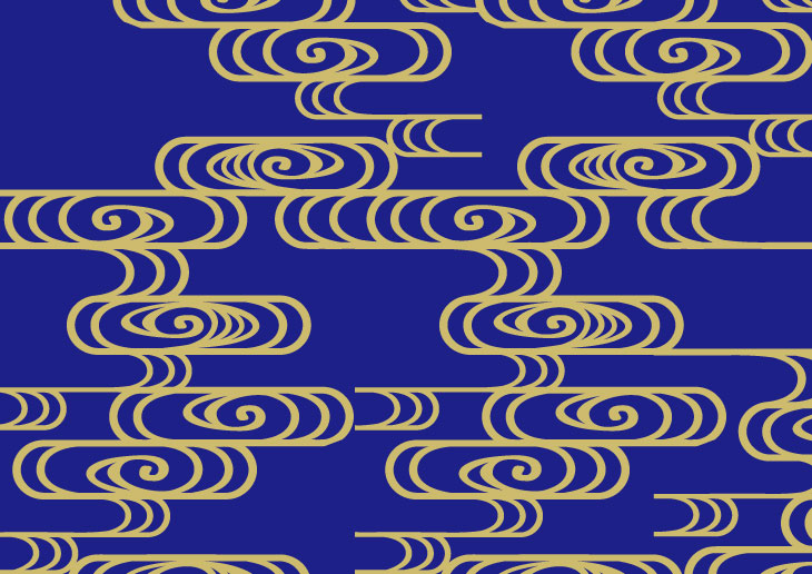 流水柄｜のれんに使われる和柄シリーズ