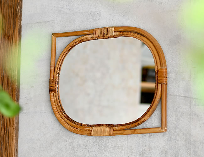 RATTAN オーバルミラー | ゼネラルストア オルネ