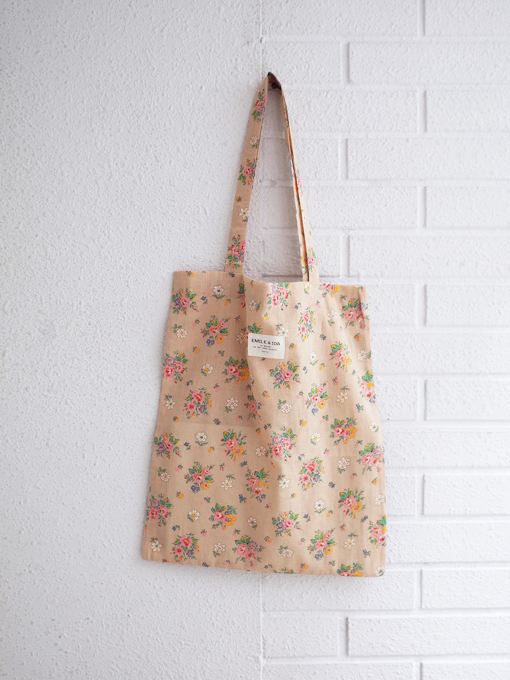emile et ida woman flower tote bag 花柄コットンバッグ OTTI