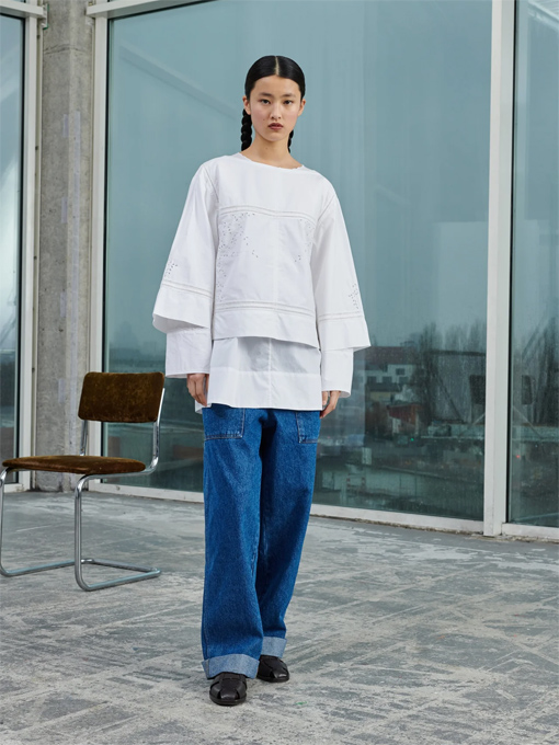 soeur スール レディース エンブロイダリー刺繍オーバーブラウス OTTI