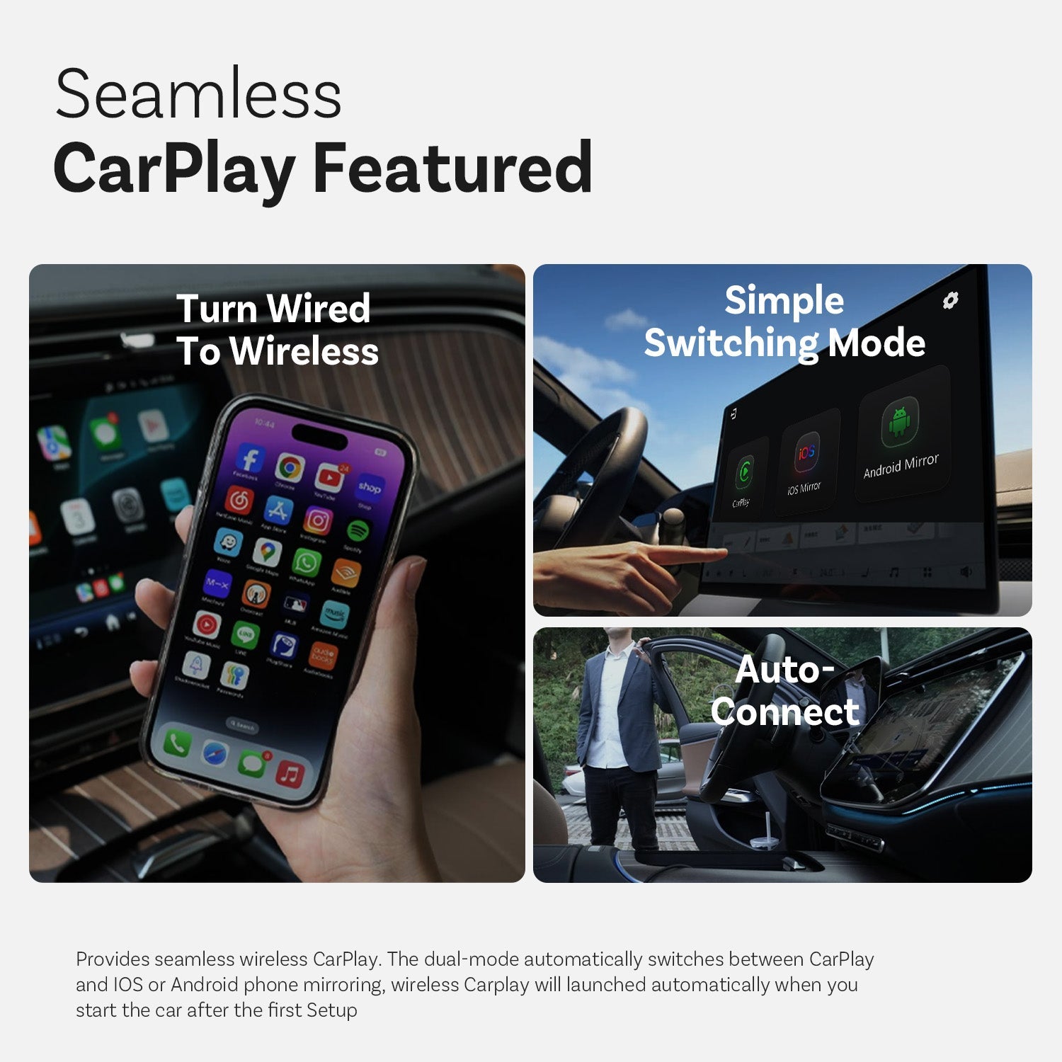 Ottocast Mirror Touch Wireless CarPlay Android Screen Mirror