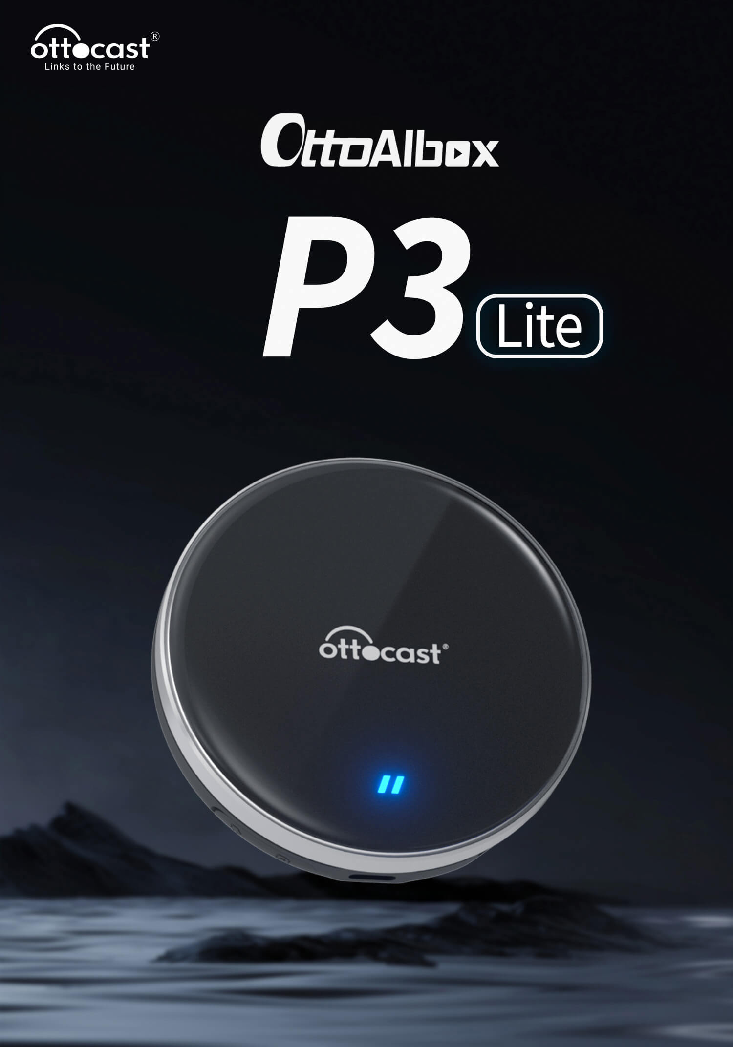 OttoAibox P3 Lite Wireless CarPlay Android Smart Media Box