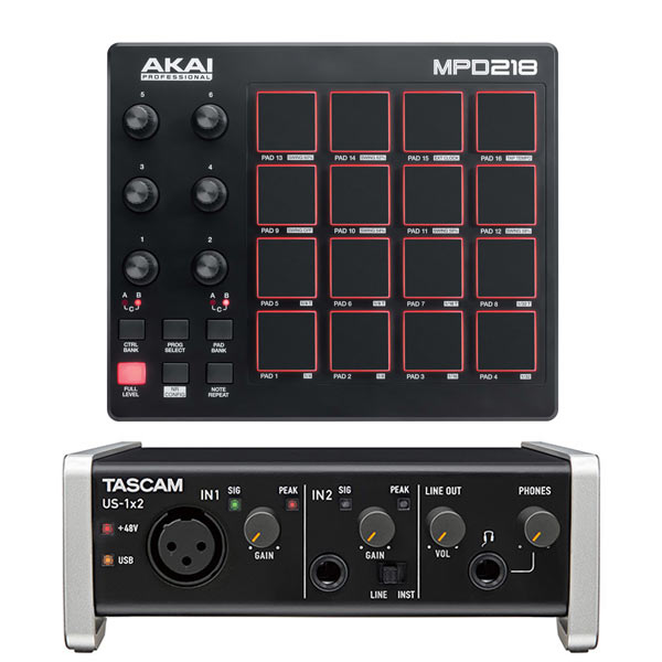 AKAI professionalのMIDIコントローラー MPD218のご紹介。