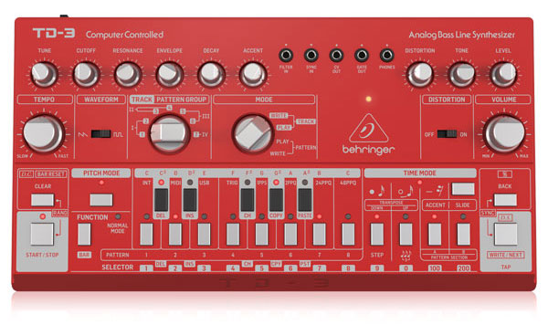 BEHRINGERからパワフルなベースシンセサイザーTD-3が誕生いたしました！