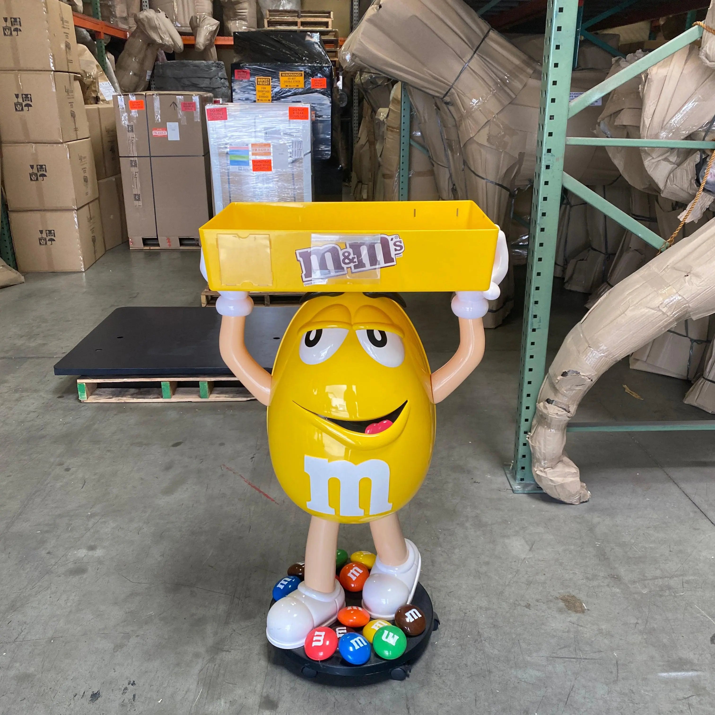 Candy Cart Yellow M&M Statue Display | LM Treasures – LM Treasures