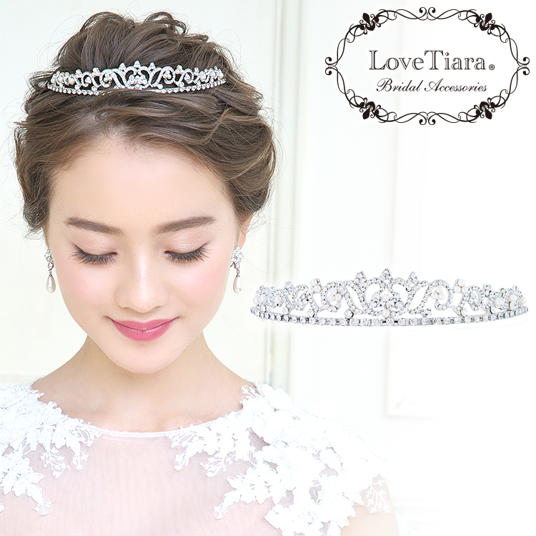 ロイヤルパールティアラ カチューシャ・クラウン パール SHORT（低め