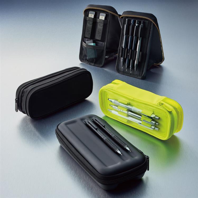 ペンケース XCOA スタンドブック ライト ブラック: ステーショナリー