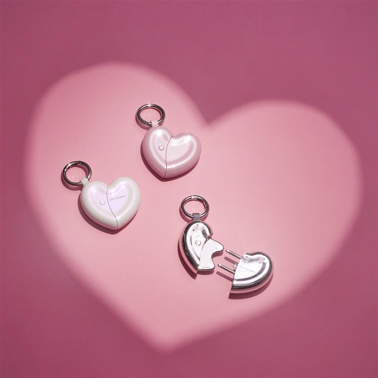 フェイスケア ハートチャーム グリッターピンク AX-NB514pk(グリッター