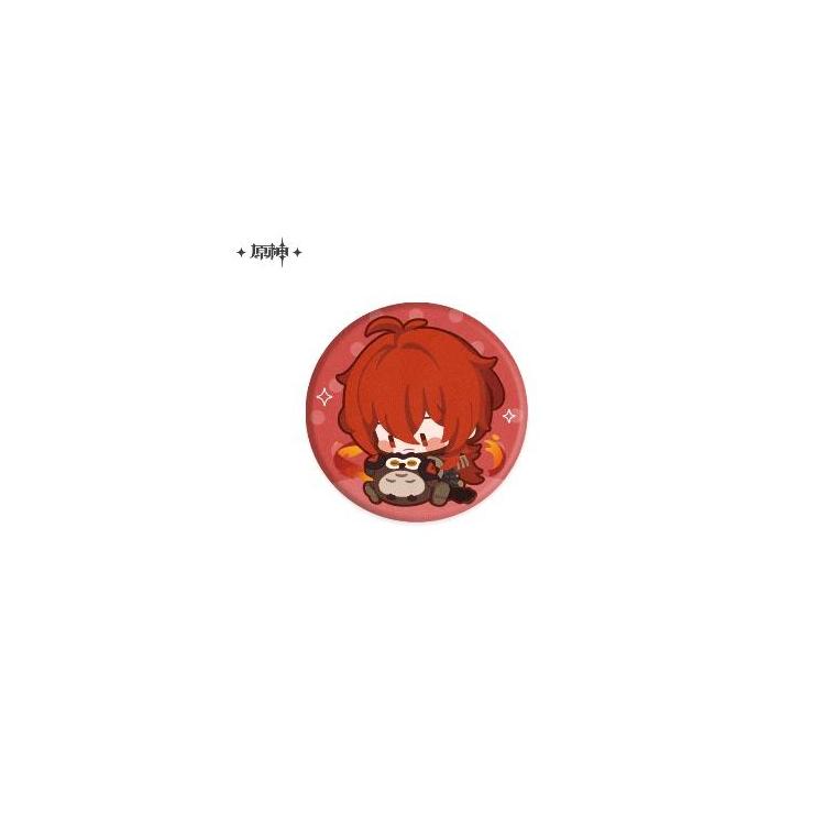 原神 ふかふか缶バッジ ディルック レッドデッド・オブ・ナイト