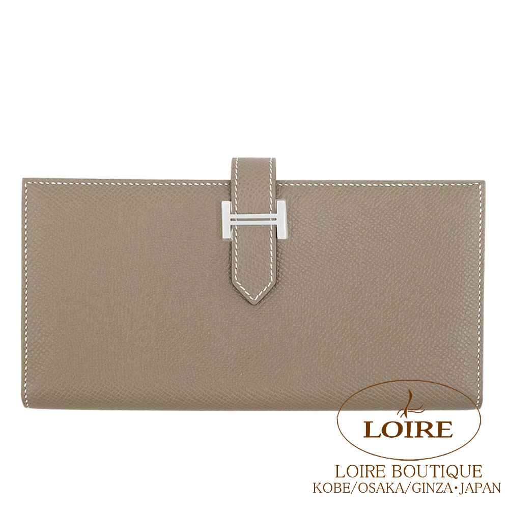 HERMES エルメス べアン コンパクト グリアスファルト ローズゴールド