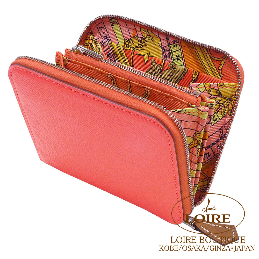 アザップ シルクイン コンパクト ローズテキサス エルメス アザップ シルクイン コンパクト ローズテキサス/ ブルー