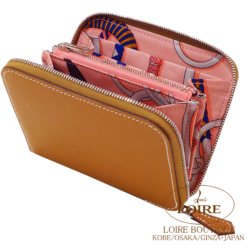 美品　エルメス アザップ シルクイン コンパクト　C刻印 ローズアザレ HERMES（エルメス） アザップ コンパクト シルクイン C刻印