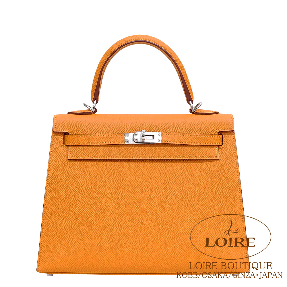 新品！エルメス⭐︎空箱　ケリー25 エルメス ケリー25 内縫い ジョーヌミルトン スイフト シルバー金具