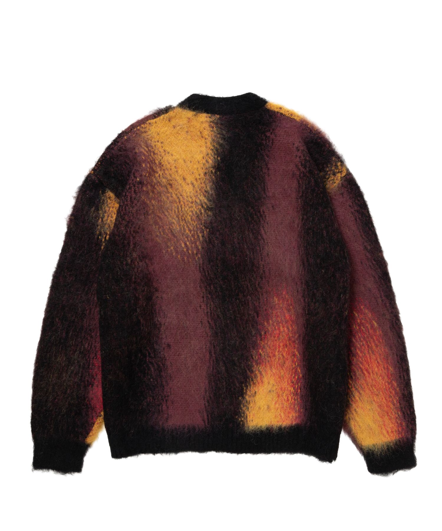 ROTTWEILER - R9 PAINTED CARDIGAN (BLACK) / モヘアニット