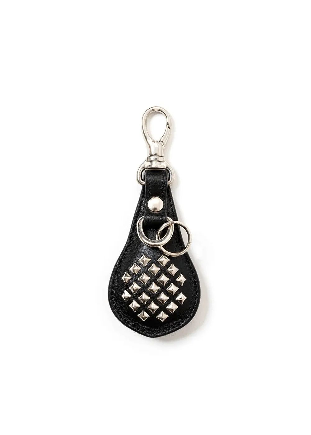 THE CALEE 本革 スタッズ付きキーホルダー CALEE - STUDS LEATHER KEY HOLDER (BLACK) / スタッズ レザー