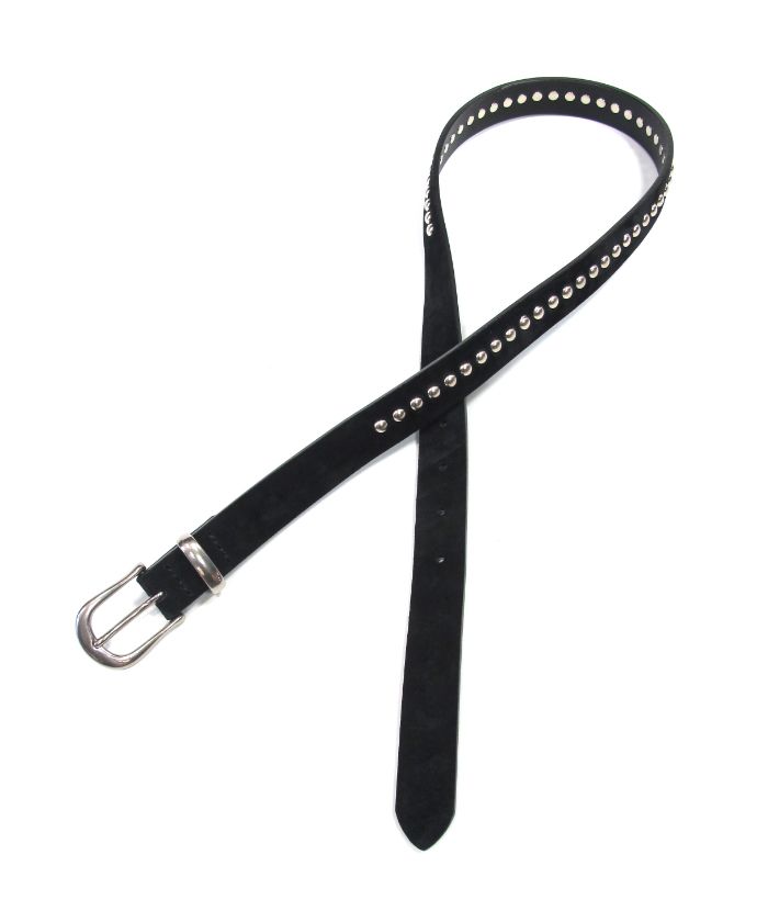 MINEDENIM - Suede Leather Studs Belt / ナロータイプ スウェード