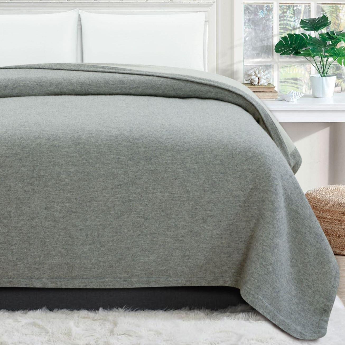 100% Merino Wool Reversible Blanket – Laytner's Linen & Home
