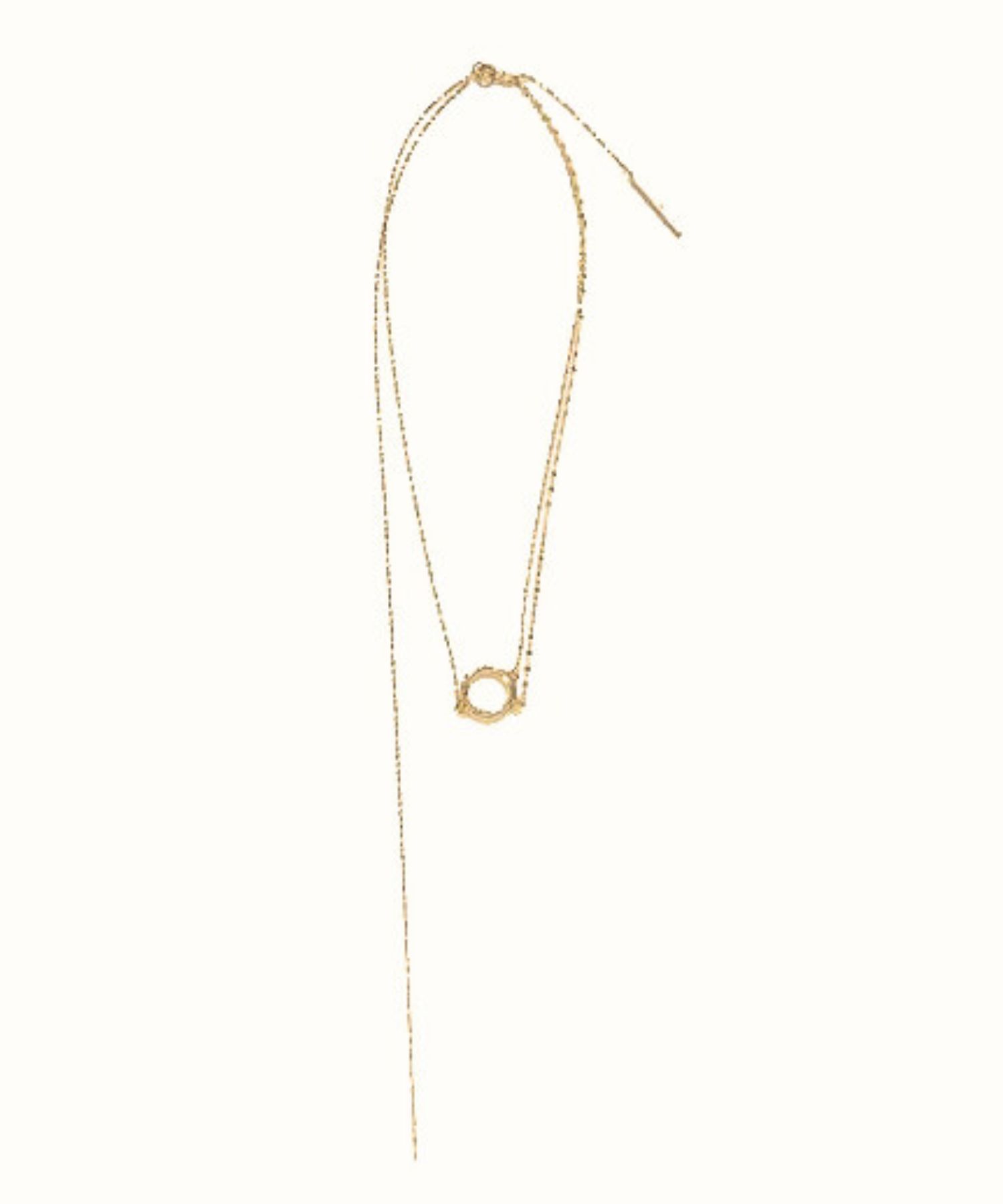 FRAY I.D - ミックスチェーンネックレス (ゴールド) 真鍮・スズ合金