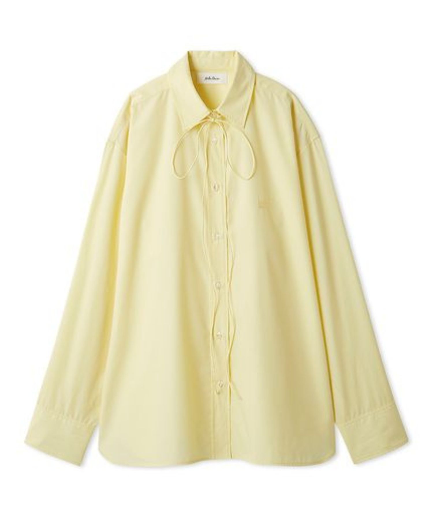 Mila Owen - リボン付きオーバーサイズシャツ (イエロー) ポリエステル