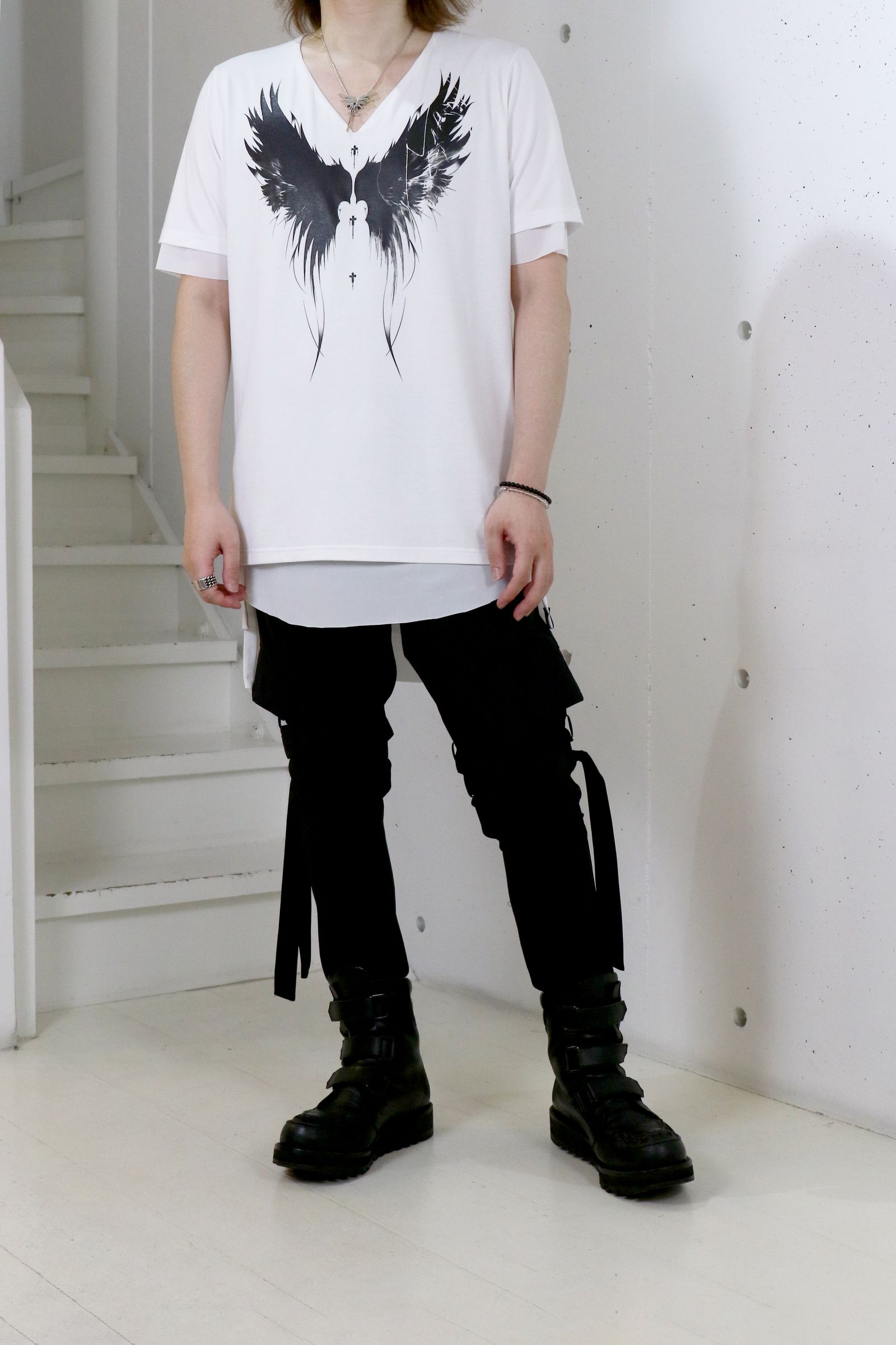 kiryuyrik - Layered V-Neck T-Shirt / レイヤード Vネック Tシャツ