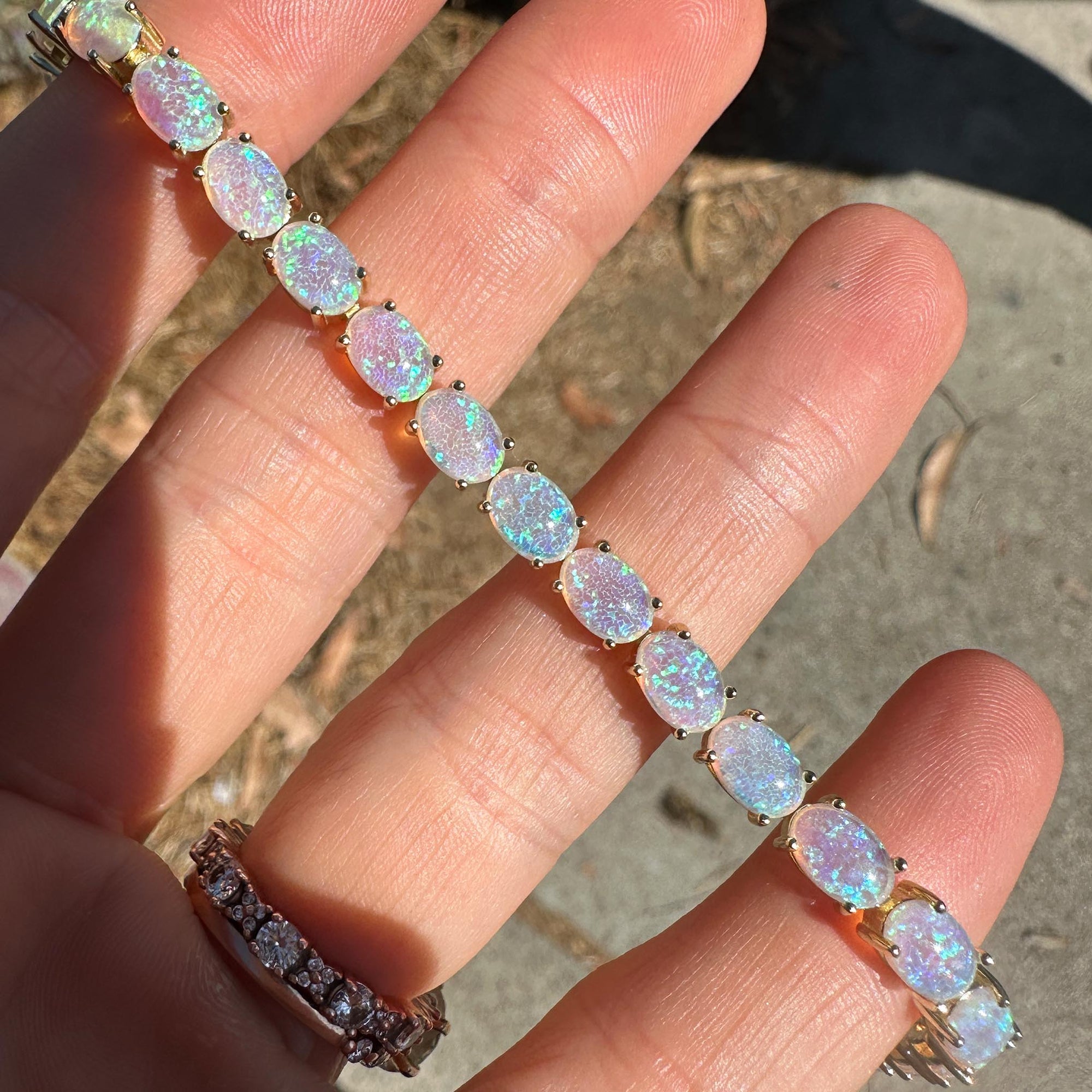 Eternal Blue Opal Tennis Bracelet - La Kaiser
