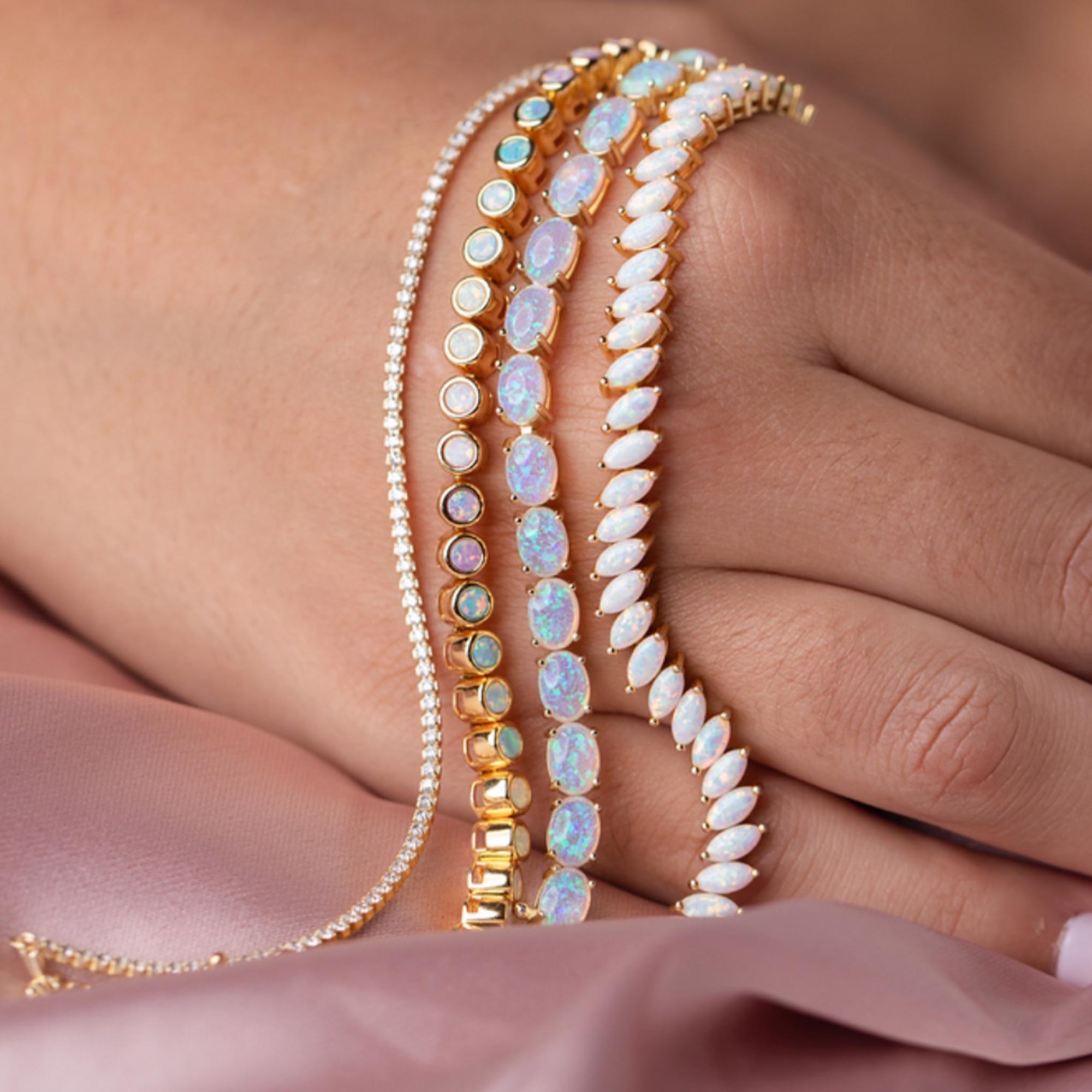Eternal Blue Opal Tennis Bracelet - La Kaiser