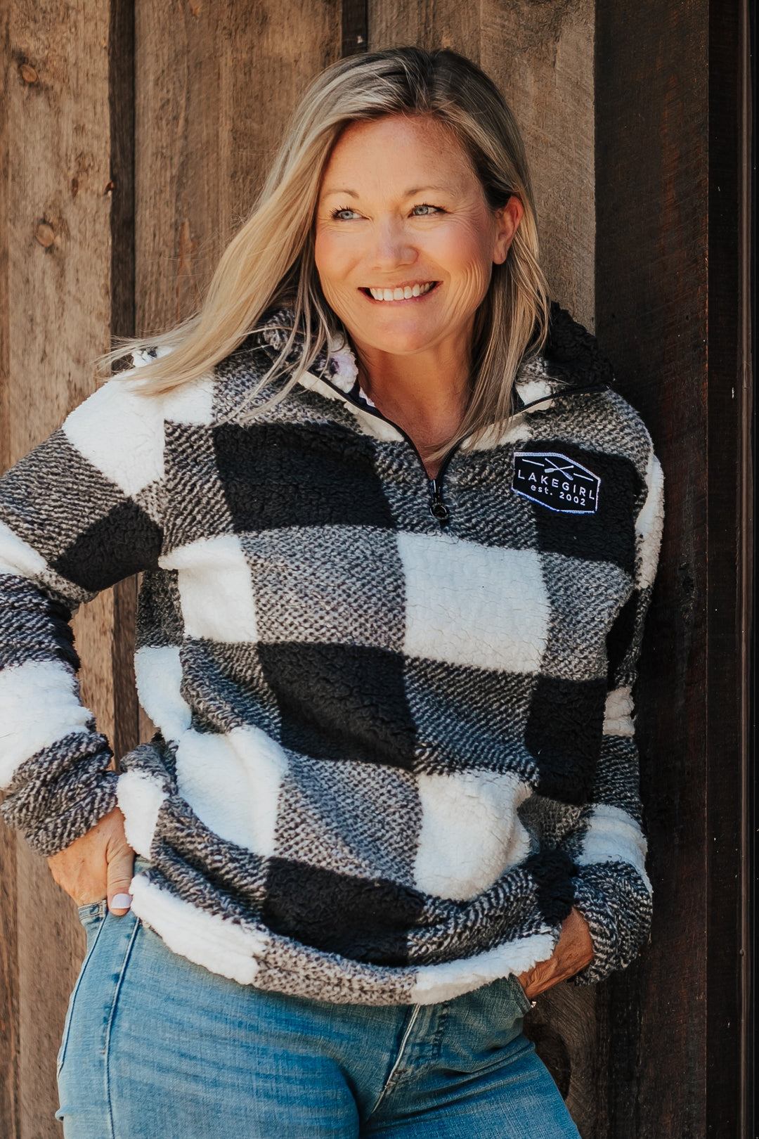Buffalo Plaid Sherpa Quarter Zip – Lakegirl