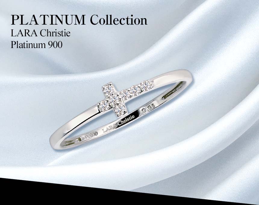 リング 指輪 ダイヤモンド 7石 0.05ct パヴェ クロス pt900 プラチナ