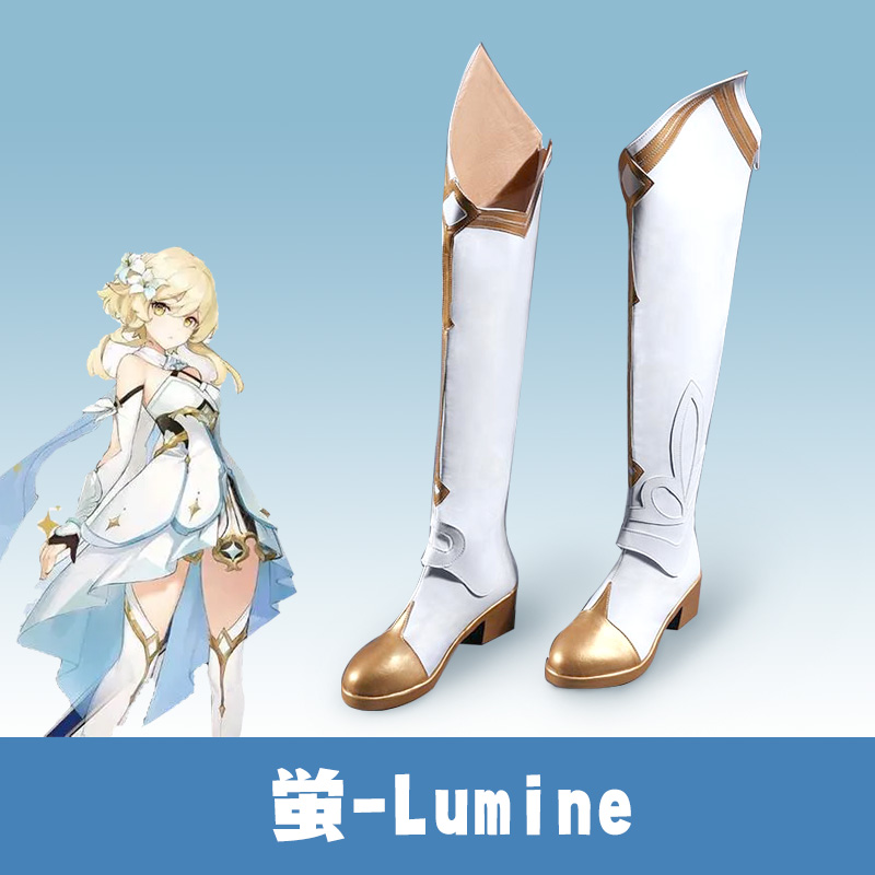 原神 Genshin げんしん 旅人 蛍-ほたる- Lumine コスプレ靴/ブーツ cosplay