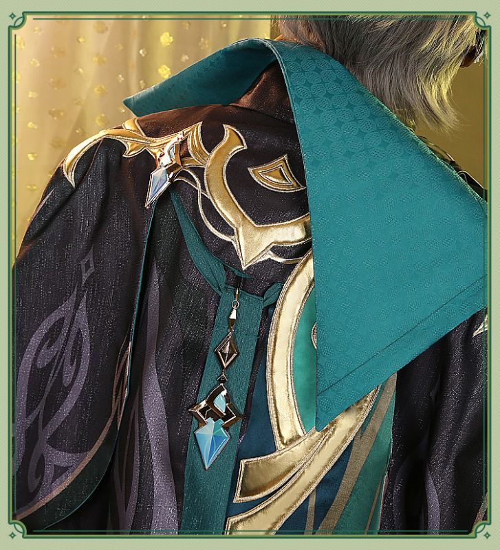 三分妄想製 原神 アルハイゼン コスプレ衣装 ウィッグ・武器付き(難あり)