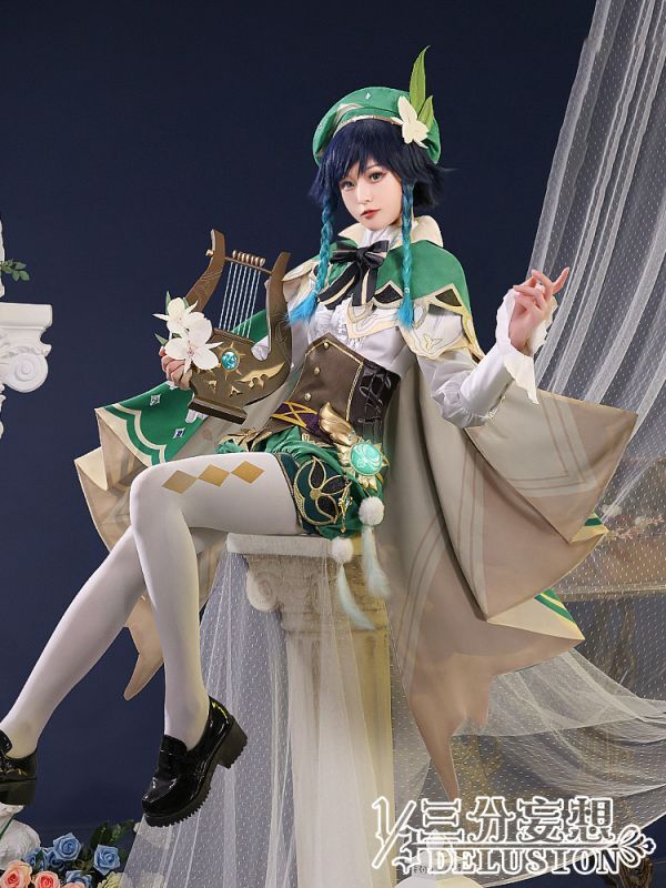 三分妄想1/3Delusion】原神 Genshin ウェンティ-Venti コスプレ衣装